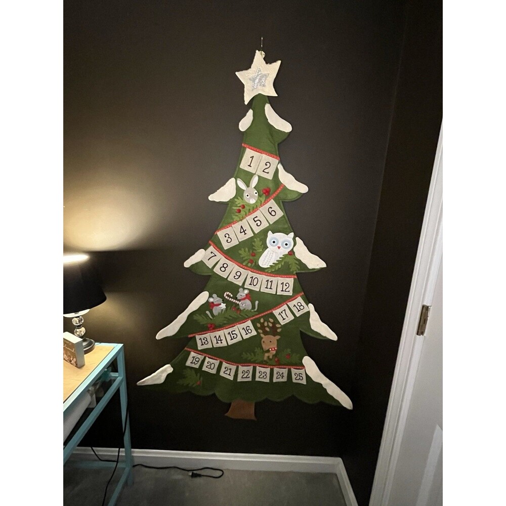Pottery Barn Christmas Tree Hanging Advent Calendar Reusable Year After Year